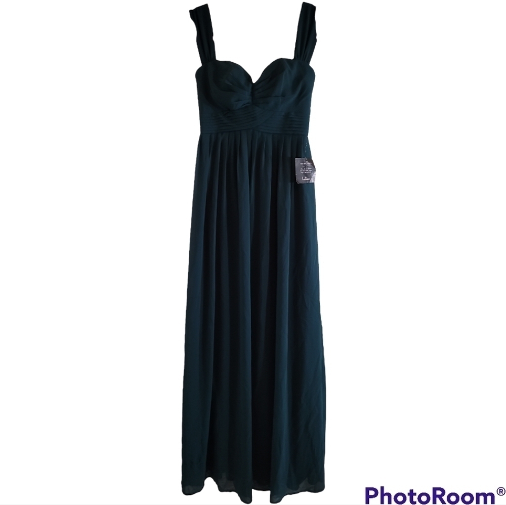 NWT Lulu's Harmonious Love Forest Green Off-the-Shoulder Maxi Dress Small - Picture 5 of 14